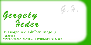 gergely heder business card